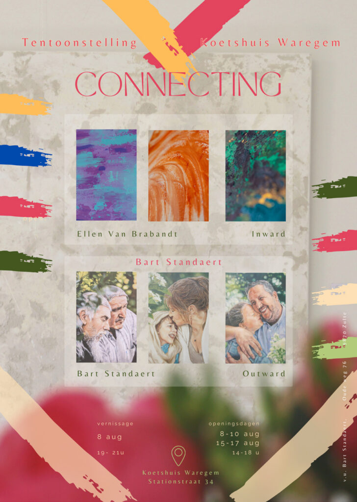 Affiche tentoonstelling 'Connecting' door Bart Standaert & Ellen Van Brabandt